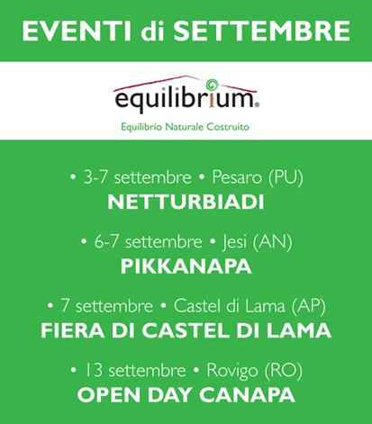 Settembre con Equilibrium Equilibrium - Gli eventi di Settembre