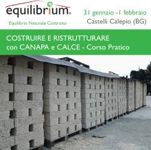 corso pratico Equilibrium sulla bioedilizia in canapa e calce - Gennaio